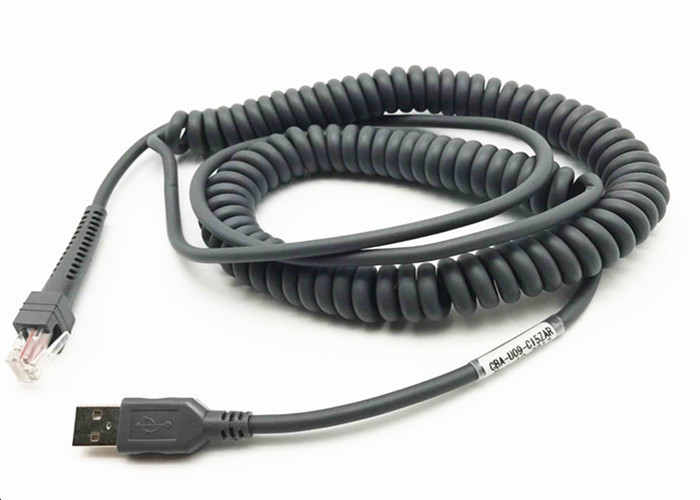 Lot of 10 10FT Coiled USB Barcode Scanner Cable for Symbol LS2208 CBA-U12-C09ZAR