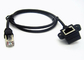 Gold Plated Network Data Cable 90 Degree Female Mount Panel With Screw Cable supplier