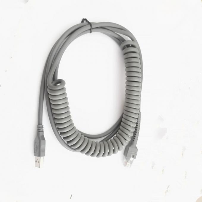 23FT USB Coiled Cable For Symbol LS2208 Scanner – Arkscan CBA-U09-C23ZAR – Made In Taiwan