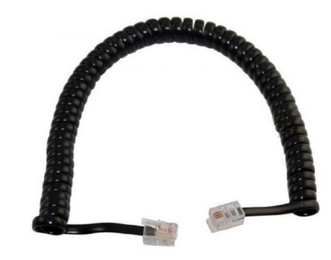 10 Ft RJ11 4P4C Plug Telephone Extension Cord Lead Phone Coiled Cable