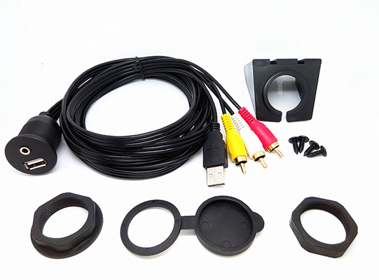 China 6 Ft USB Extension Data Cable Audio Video Flush Mount Set For Car Dashboard supplier