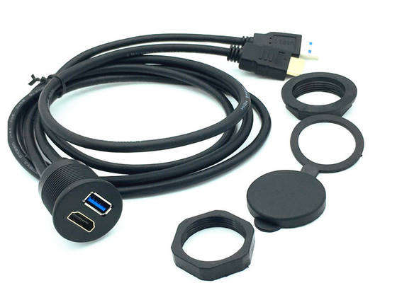China Precision USB3.0 and HDMI Extension Cable Insulation PVC Jacket ABS Bracket Designed For Car supplier