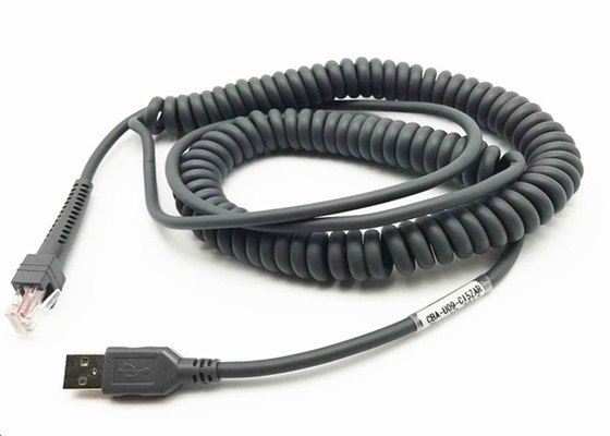 China CBA U09 C15ZAR Symbol Barcode Scanner USB Cable 5M Coiled Spiral High Speed supplier