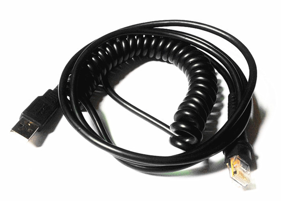 China 9ft 3M Coiled Barcode Scanner Cable / Honeywell USB Cable For MS5145 MS7120 MS9540 supplier