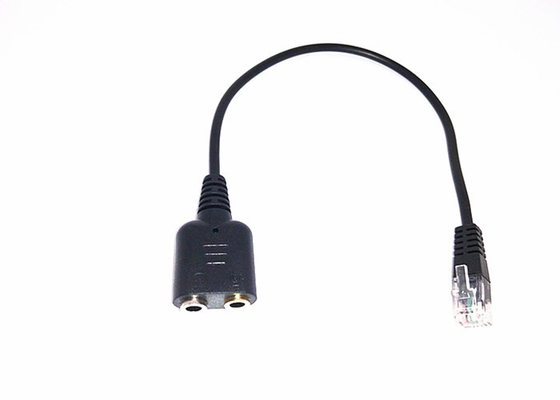 China Phone MIC Audio Splitter Adapter Cable PE Low Density Pre Mold Copper Alloy Contact supplier