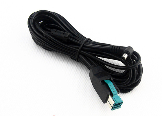 China 2M 12V USB Power Cable Right Angle 5521 DC Plug For TD1500 DigiPos Touch Screen supplier
