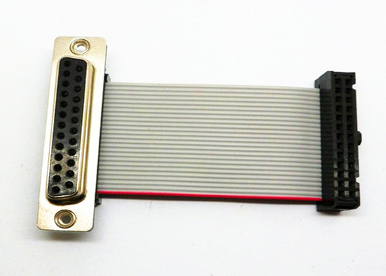 China Durable 26 Pin Ribbon Cable DB25 Male Connector AC 500V / 1 Minute Maximum Voltage supplier