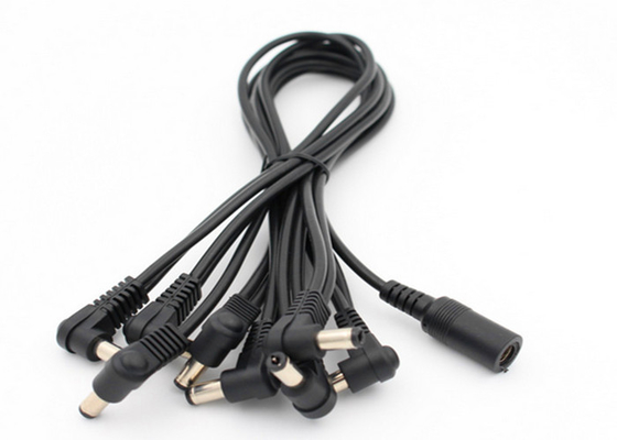 China 8 Way Daisy Chain AC DC Power Cable Right Angle For Guitar Effects Pedals supplier