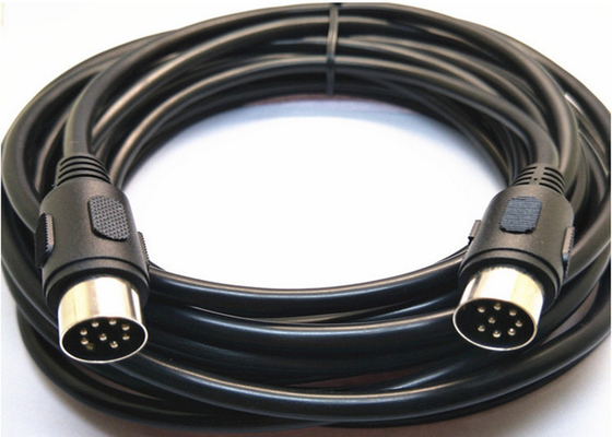 China Precision Audio DIN Power Cable Double Shielded Oxygen Free Copper Lines Reduce Distortion supplier