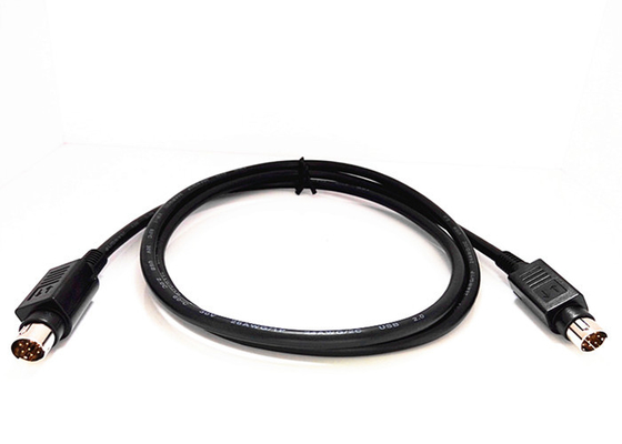 China 1M 8 PIN DIN Power Cable , Mini Din Cable Self - Locking For Grom Audio supplier
