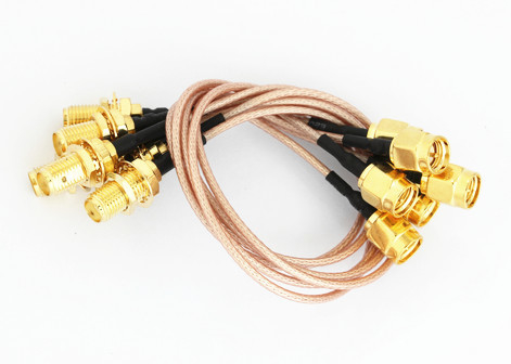 China RF Pigtail TV Coaxial Cable 1000 Ohms Insulation Resistance Gold Plated Center Contact supplier