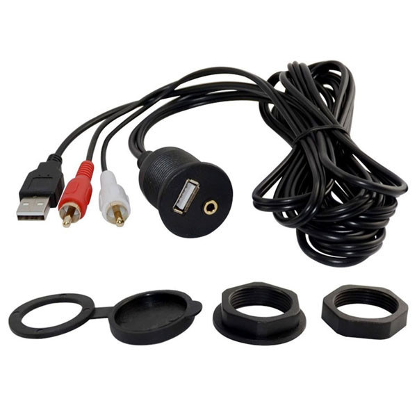 1 M Waterproof Dash Mount USB Aux Extension Cable / car usb aux Panel