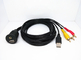 Copper Cable Conductor usb and 3RCA Car dashboard Usb Data Cable Custom Length With Mounting Panel supplier