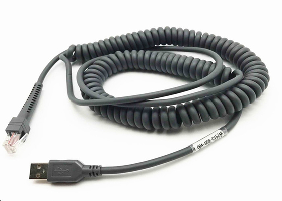 CBA U09 C15ZAR Symbol Barcode Scanner USB Cable 5M Coiled Spiral High Speed supplier