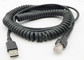 CBA U09 C15ZAR Symbol Barcode Scanner USB Cable 5M Coiled Spiral High Speed supplier