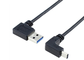 1 M 90 Degree Left Angled USB 3.1 Cable Durable Braided Nylon Material Multi Color supplier