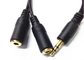Gold Plated Y Splitter Cable / Audio Video Cable Right Angle 3.5 Mm Diameter supplier