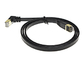 1 M Right Angle Cat 6 Ethernet Network Cable / Flat Patch Cord Black Color supplier