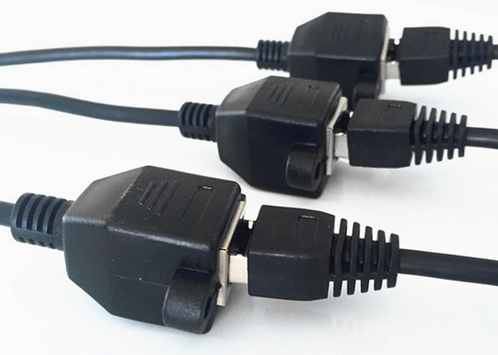 Network Extension Data Cable Nikel Plated Connectors RJ45 Female Panel Mount With Screw supplier