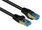 Double Shielded Cat 7 Flat Cable Network Patch Cable Gold Plated 10 Gbps supplier