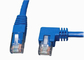 Ethernet Lan Patch Cord Network Data Cable / Right Angle Cat6 Cable Blue Color supplier