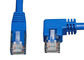Left Angle Network Data Cable / Cat 6 Patch Cable RJ45 Gold Plated Male Connector supplier