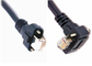 Black CAT 6 SSTP Camera Data Cable / Right Angle Cable M2 Nickel Plated Screw supplier