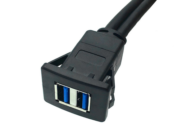 Dual Mount panel Computer Data Cable USB 3.0 Female Water Resistant Panel For Vehicles supplier