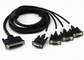 High Density Black RS 232 Serial Cable / Cisco Router Cable For Computer supplier