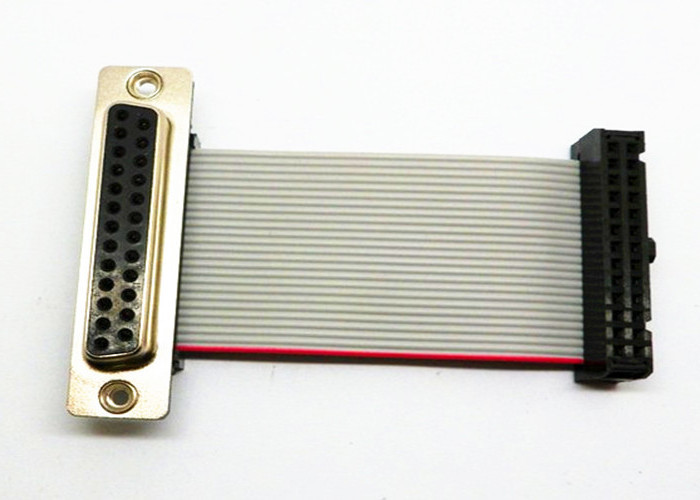 Durable 26 Pin Ribbon Cable DB25 Male Connector AC 500V / 1 Minute ...